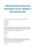 BIOL 252 Human Anatomy &&NewLine;Physiology II w&sol;Lab &vert; Module 2&NewLine;Exam Review 2026