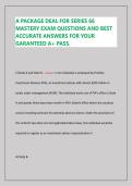 Series 66 Mastery Exam Q&A&colon; Uniform Securities Act &plus; NASAA Model Rules Practice Tests