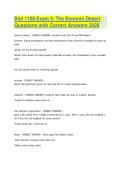 Biol 1108 Exam 3- The Sonoran Desert Questions with Correct Answers 2026