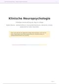 Klinische Neuropsychologie &vert; Volledig College-Samenvatting &vert; Tilburg University &vert; 2025&sol;26