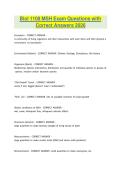 Biol 1108 MSH Exam Questions with Correct Answers 2026