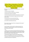 Indiana State Jurisprudence Test Study Guide for Health Facility 