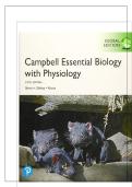 Test Bank for Campbell Essential Biology with Physiology Global Edition 6th Edition by Eric J&period; Simon & Jean L&period; Dickey &vert; Questions and Answers &vert; 100&percnt; Guarantee Pass &vert; Complete Biology and Physiology Exam Prep&NewLine;