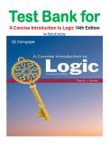 Test Bank for A Concise Introduction to Logic 14th Edition&NewLine;by Patrick Hurley isbn-9780357798683