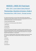 BIOD 351 &sol; BIOD351 Final Exam BUNDLE 2026&sol;2027 &vert; 3 Latest Version Exam Sets &vert; Pharmacology Q&A &vert; Portage Learning &vert; Guaranteed Pass - A&plus; Graded