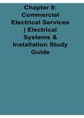 Chapter 8 Commercial Electrical Services Electrical Systems & Installation Study Guide Questions and Answers with Solution 2025&sol; 2026
