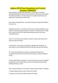 Indiana HFA Exam Questions and Correct Answers 2026&sol;2027