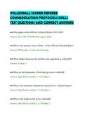 VOLLEYBALL SCORER REFEREE &NewLine;COMMUNICATION PROTOCOLS SKILLS &NewLine;TEST QUESTIONS AND CORRECT ANSWERS 