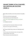WALMART TRAINING ACTUAL EXAM PAPER &NewLine;2026 QUESTIONS AND SOLUTIONS &NewLine;GRADED A&plus; 