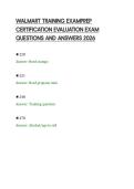 WALMART TRAINING EXAMPREP &NewLine;CERTIFICATION EVALUATION EXAM &NewLine;QUESTIONS AND ANSWERS 2026 