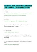 WGU C208 FULL STUDY SHEET QUESTIONS &NewLine;AND CORRECT ANSWERS COLLECTION