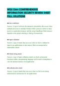 WGU C844 COMPREHENSIVE &NewLine;INFORMATION SECURITY REVIEW SHEET &NewLine;FULL SOLUTIONS