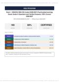 NSG552 &sol; NSG 552 Psychopharmacology Exam 1 Actual Exam 2026&sol;2027 &ndash; Complete Exam-Style Questions &vert; Detailed Rationales &ndash; Pass Guaranteed &ndash; A&plus; Graded&NewLine;&NewLine;