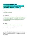 WGU C844 PROFESSIONAL &NewLine;CYBERSECURITY PREP QUESTIONS AND &NewLine;ACCURATE ANSWERS GRADED A&plus; 