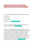 MSM 6633 MIDTERM EXAM SCHRAEDER QUESTIONS WITH 100&percnt; VERIFIED ANSWERS