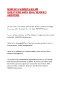 MSM 6633 MIDTERM EXAM QUESTIONS WITH 100&percnt; VERIFIED ANSWERS