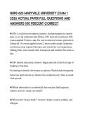 NURS 623 MARYVILLE UNIVERSITY EXAM 1&NewLine;2026 ACTUAL PAPER FULL QUESTIONS AND&NewLine;ANSWERS 100 PERCENT CORRECT&NewLine;