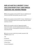 NURS 623 MARYVILLE UNIVERSITY EXAM 1&NewLine;2026 EXAM REVIEW STUDY GUIDE BUNDLED&NewLine;QUESTIONS AND ANSWERS PREMIUM&NewLine;