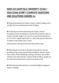 NURS 623 MARYVILLE UNIVERSITY EXAM 1&NewLine;2026 EXAM SCRIPT COMPLETE QUESTIONS&NewLine;AND SOLUTIONS GRADED A&plus;