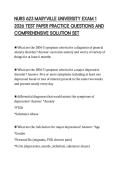 NURS 623 MARYVILLE UNIVERSITY EXAM 1&NewLine;2026 TEST PAPER PRACTICE QUESTIONS AND&NewLine;COMPREHENSIVE SOLUTION SET&NewLine;