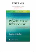 The Psychiatric Interview 4th Edition &mdash; by Daniel Carlat &mdash; Complete Test Bank &lpar;Ch&period; 1-35&rpar;