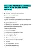 WGU D152 CERTIFICATION EVALUATION &NewLine;QUESTIONS AND CORRECT ANSWERS &NewLine;PRACTICE PACK