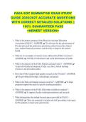 PAEA EOC SUMMATIVE EXAM STUDY &NewLine;GUIDE 2026&sol;2027 ACCURATE QUESTIONS &NewLine;WITH CORRECT DETAILED SOLUTIONS &vert;&vert; &NewLine;100&percnt; GUARANTEED PASS &NewLine;<NEWEST VERSION> 