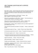 SRO TRAINING QUESTIONS WITH VERIFIED ANSWERS