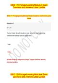 BIOD 171 Portage Learning&sol;Module 4 Exam Questions and Answers Latest &NewLine;Update 