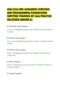 WGU D278 PRE-ASSESSMENT SCRIPTING &NewLine;AND PROGRAMMING FOUNDATIONS &NewLine;CERTIFIED TRAINING SET 2026 PRACTICE &NewLine;SOLUTIONS GRADED A&plus; 