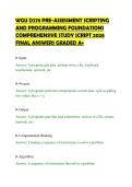 WGU D278 PRE-ASSESSMENT SCRIPTING &NewLine;AND PROGRAMMING FOUNDATIONS &NewLine;COMPREHENSIVE STUDY SCRIPT 2026 &NewLine;FINAL ANSWERS GRADED A&plus; 