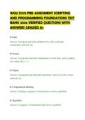 WGU D278 PRE-ASSESSMENT SCRIPTING &NewLine;AND PROGRAMMING FOUNDATIONS TEST &NewLine;BANK 2026 VERIFIED QUESTIONS WITH &NewLine;ANSWERS GRADED A&plus; 