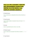 WGU D278 PRE-ASSESSMENT SCRIPTING &NewLine;AND PROGRAMMING FOUNDATIONS &NewLine;VERIFIED SOLUTION BUNDLE 2026 &NewLine;COMPLETE ANSWERS GRADED A&plus;