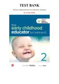 Test Bank for The Early Childhood Educator for Certificate III 2nd Edition by Lorraine Walker&comma; Chapter 1-18 &vert; All Chapters