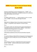 SNHD Paramedic Protocol Exam Study &NewLine;Guide 2023 