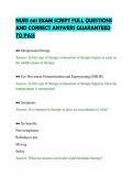NURS 661 EXAM SCRIPT FULL QUESTIONS&NewLine;AND CORRECT ANSWERS GUARANTEED&NewLine;TO PASS&NewLine;
