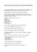 SRO SCHOOL QUESTIONS WITH VERIFIED ANSWERS