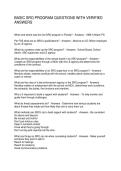 BASIC SRO PROGRAM QUESTIONS WITH VERIFIED ANSWERS