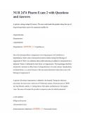 NUR 2474 Pharm Exam 2 with Questions and Answers