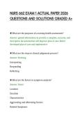 NURS 662 EXAM 1 ACTUAL PAPER 2026&NewLine;QUESTIONS AND SOLUTIONS GRADED A&plus;