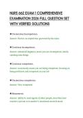 NURS 662 EXAM 1 COMPREHENSIVE&NewLine;EXAMINATION 2026 FULL QUESTION SET&NewLine;WITH VERIFIED SOLUTIONS