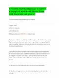Essentials of Pathophysiology Chapter 1 Concepts of Health and Disease Exam with Questions and Answers