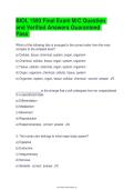 BIOL 1593 Final Exam M&sol;C Question&NewLine;and Verified Answers Guaranteed&NewLine;Pass&NewLine;