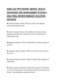 NURS 665 PSYCHIATRIC MENTAL HEALTH&NewLine;DIAGNOSIS AND MANAGEMENT III EXAM 1&NewLine;2026 FINAL REVIEW BUNDLED SOLUTION&NewLine;PACKAGE&NewLine;