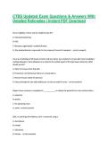 CTBS Updated Exam Questions & Answers With &NewLine;Detailed Rationales &vert; Instant PDF Download