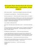 FAA Aviation Physics Question Bank with all Correct & 100&percnt; Verified Answers &vert;Latest Update &vert;Already Graded A&plus;