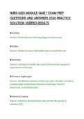 NURS 3325 MODULE QUIZ 1 EXAM PREP&NewLine;QUESTIONS AND ANSWERS 2026 PRACTICE&NewLine;SOLUTION VERIFIED RESULTS