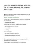 NURS 3325 MODULE QUIZ 1 FINAL PAPER 2026&NewLine;FULL SOLUTION QUESTIONS AND ANSWERS&NewLine;100&percnt; CORRECT