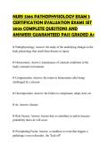 NURS 3366 PATHOPHYSIOLOGY EXAM 3&NewLine;CERTIFICATION EVALUATION EXAMS SET&NewLine;2026 COMPLETE QUESTIONS AND&NewLine;ANSWERS GUARANTEED PASS GRADED A&plus;&NewLine;