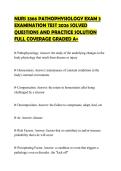 NURS 3366 PATHOPHYSIOLOGY EXAM 3&NewLine;EXAMINATION TEST 2026 SOLVED&NewLine;QUESTIONS AND PRACTICE SOLUTION&NewLine;FULL COVERAGE GRADED A&plus;